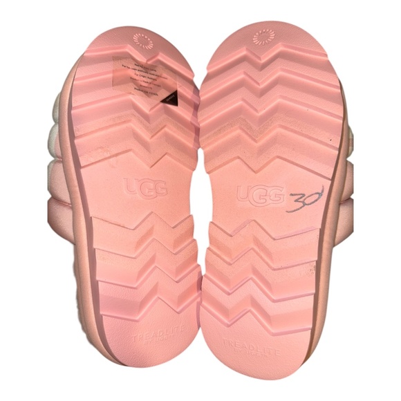 New Pink UGG Logo Maxi Slides Platform 9 - Picture 2 of 5